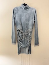 NWOT Shiningbabe Velvet Long Sleeve Hollow Out Tassel  Bodycon Dress Size S 