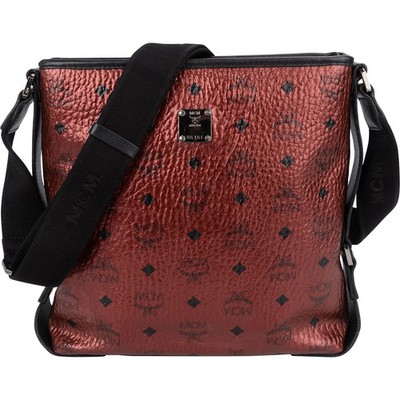 MCM Monogram Metallic Visetos Messenger Crossbody Bag Tasche
