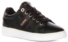Guess Guess Britz Lace Up Side Logo Lace Up Womens Trainer In Black UK 3 - 8