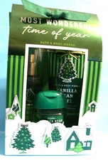 Bath & Body Works "VANILLA BEAN NOEL" hand gel, body cream & mist GIFT PACK