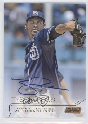 2015 Topps Stadium Club Gold Foil 12/25 Tyson Ross #SCA-TR Auto 0f8