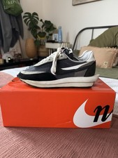 Nike x Sacai Waffle Racer Black BV0073-001 UK8.5 US9.5 EU43 Used Good Condition 