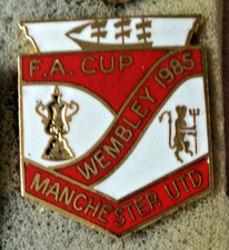 Manchester United Football Club F.A. Cup Wembley 1985 Badge