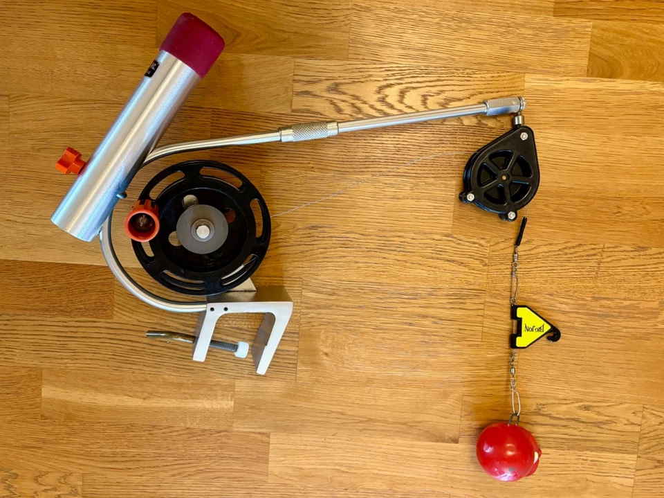 Downrigger manual/abrazadera Big Jon con liberación y 2 bolas-aprox. 2 y 4 libras Foto 3 de 4