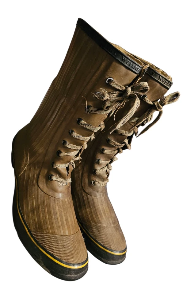 Weather Spirits Steel Shank Insulated Rubber Boots Men 12 Lace Up Gorpcore  - Image 3 of 4