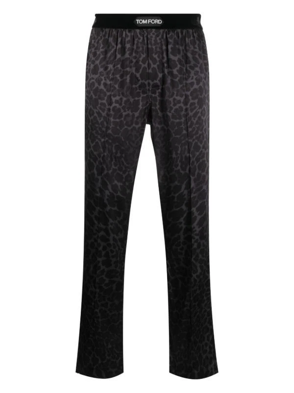 Tom Ford — TOM FORD Size M Leopard-print Silk-blend Lounge Pants $1,145