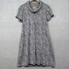 Christopher & Banks Womens Dress Size 8 Leopard Print Short Sleeve Animal Casual