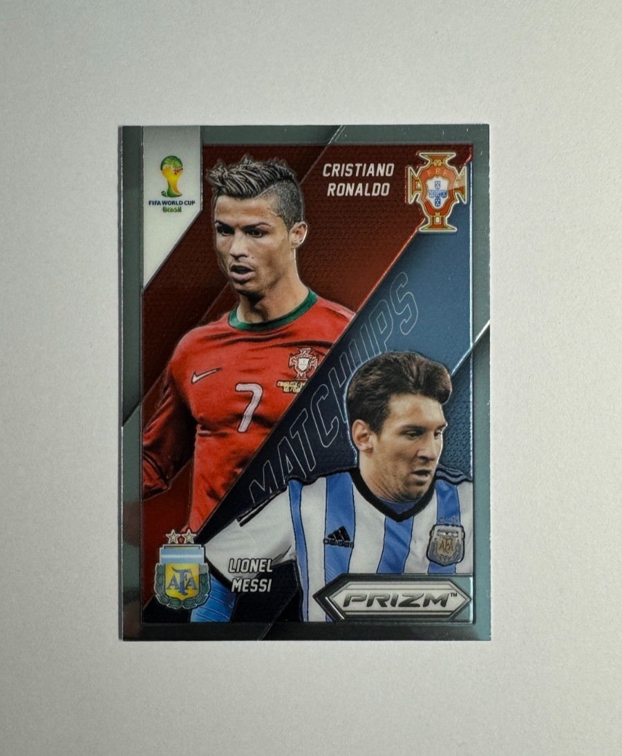 2014 Panini Prizm FIFA World Cup Cristiano Ronaldo Lionel Messi Matchups #19 !