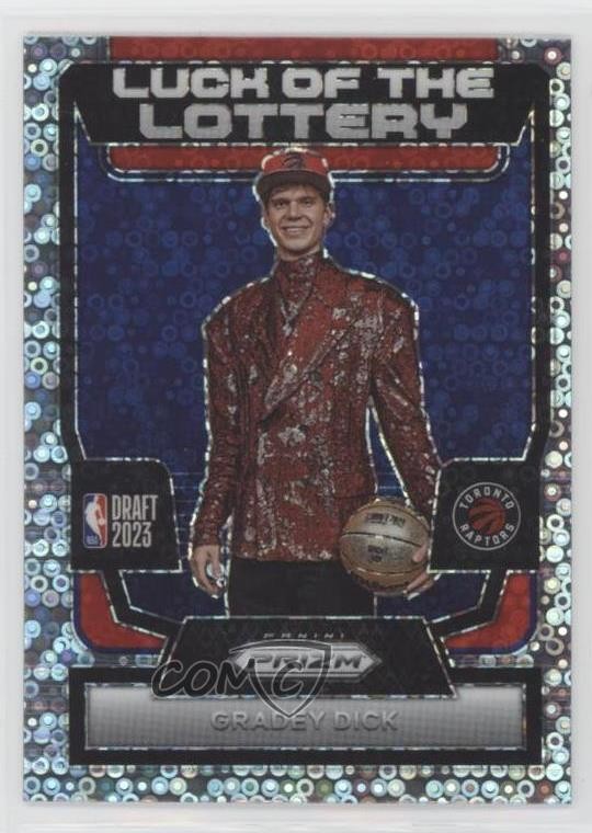 2023 Panini Prizm Luck of the Lottery Fast Break Gradey Dick #4 Rookie RC 0nr3