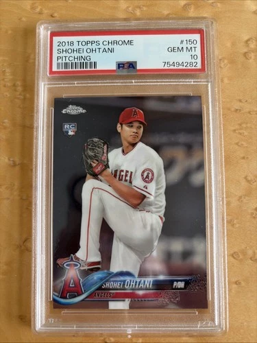 2018 Topps Chrome Shohei Ohtani PSA 10 Gem Mint RC Rookie Card #150 Pitching