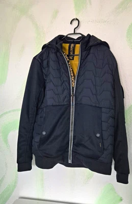 tom tompson Herren Steppjacke XL Schwarz kurz Kapuze Reißverschluss - Bild 1 von 3