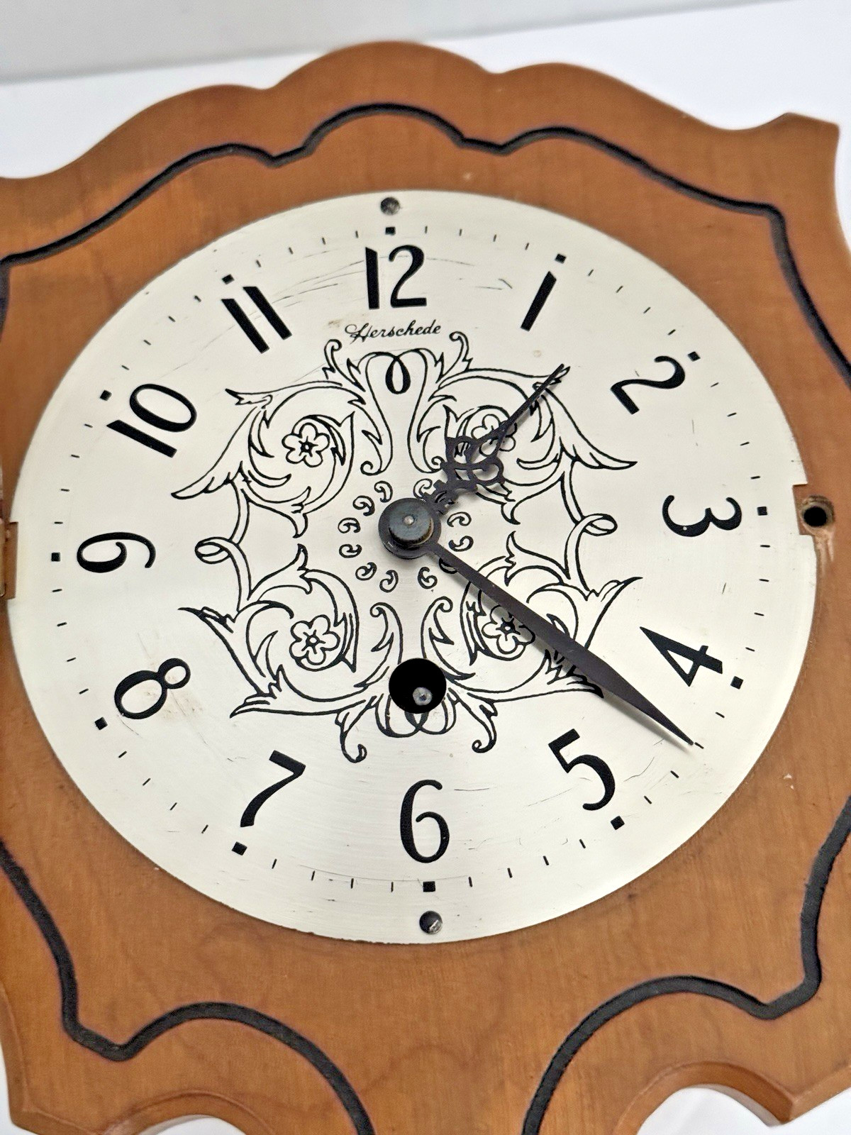 Vtg Herschede Model 166 Wall Clock No Key Hands Face Model Plate Parts REPAIR