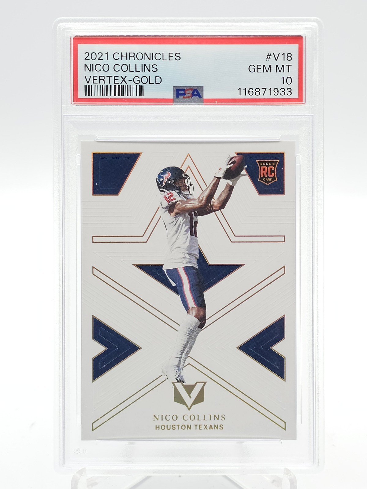 Nico Collins Panini Chronicles Vertex #V18 Gold