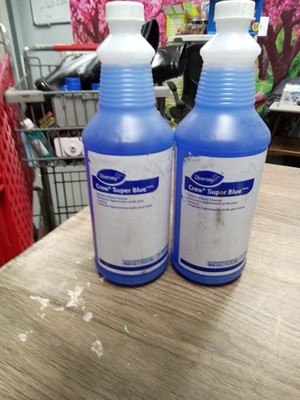 2 Pkg Diversey Crew Super Blue Mild Acid Bowl Cleaner 1qt 515 Dt
