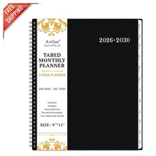 Inspire Productivity: 5- Monthly Planner 2026-2030 | Stylish & Functional