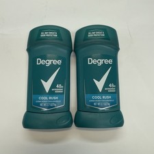2 Degree Men Antiperspirant Deodorant Stick COOL RUSH 48 Hour 2.7 oz.