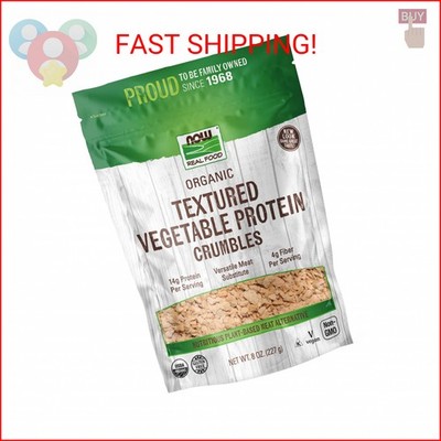 NOW Foods, Organic Textured Soy Protein Granules, Non-GMO, Versatile, Vegetable-
