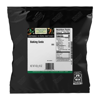 Frontier Co-op Baking Soda Powder, Kosher | 1 lb. Bulk 16 Ounce (Pack of 1) 
