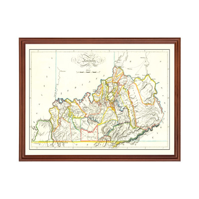 Old Map of Kentucky 1814 - Vintage Kentucky Art