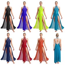 Women's Unitard Rhinestones Leotard Belly Rompers Dance Dress Ballroom Dresses