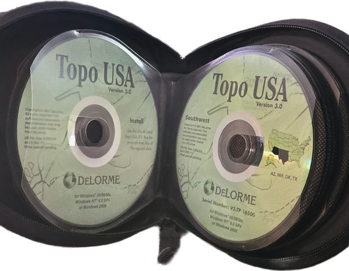 DeLorme Topo USA 3.0 Map Software COMPLETE + Civil War Maps & Case Logic Case VG