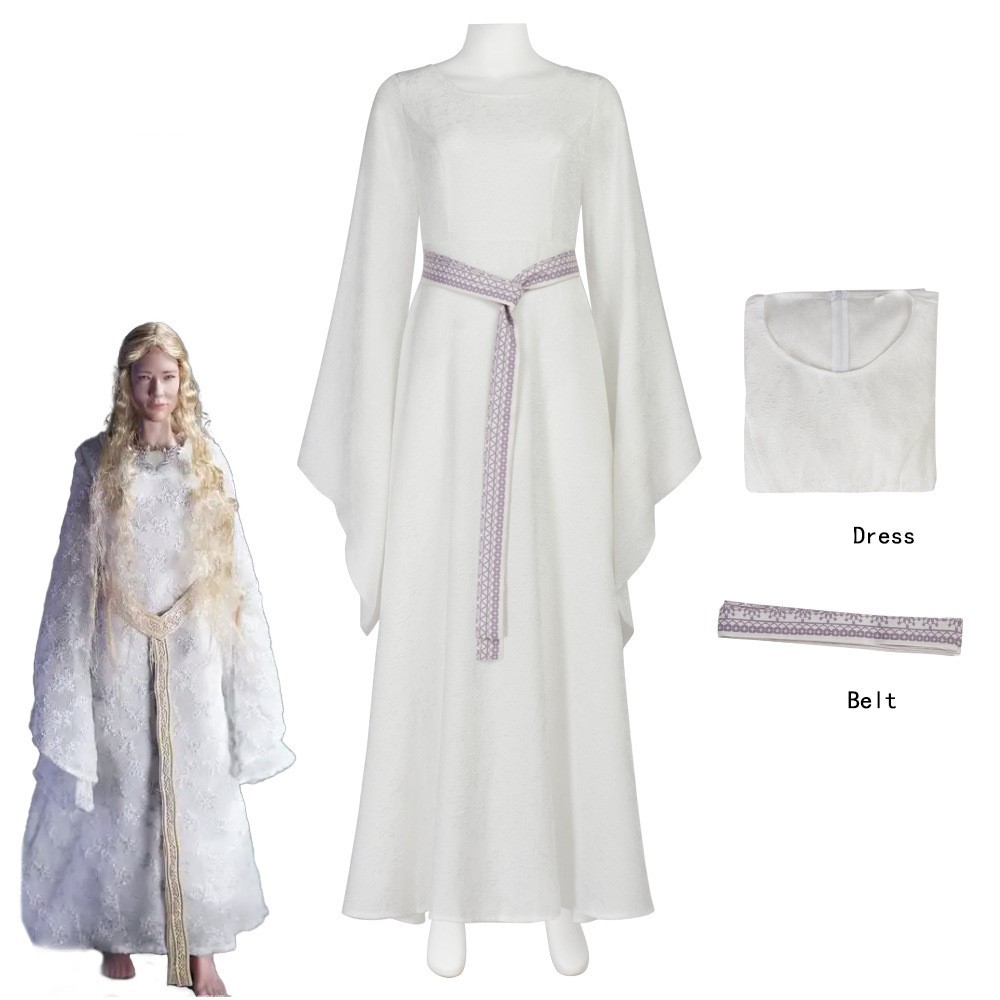 knee length dresses for ladies The Lord Of The Rings Galadriel Women Dress With Cloak Party Carnival  Halloween Cosplay Costume