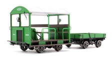 Ellis Clark Trains E1017S Wickham Trolley & Trailer, BR (SR) Green DS3321 - DCC 