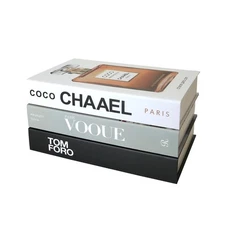 3 Pcs Decorative Books Aesthetic Chic Faux Book Set for Room Décor,Modern Hom...