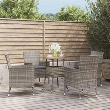 Garden Bistro Set Grey, Dark Grey