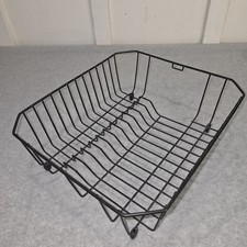 Rubbermaid Microban Coated Wire Dish Drainer Small Black - No Utensil Cup