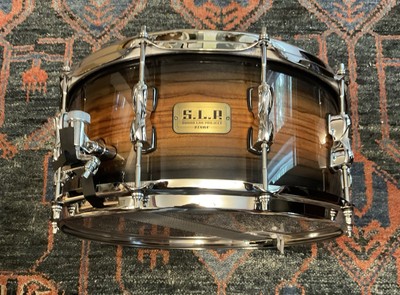 Tama SLP Bubinga/Maple Snare Drum 14x6.5 Midnight Zebrawood Burst