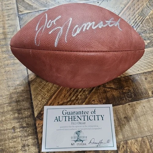 Joe Namath Autographed Football Field of Dreams COA