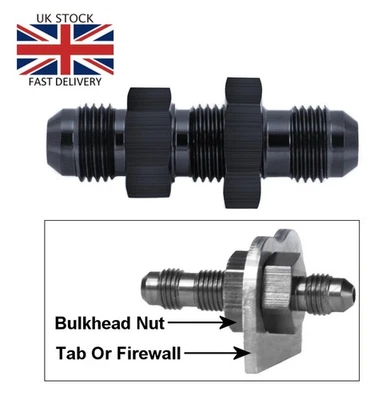 SEJDORFO AN6 Straight Bulkhead WALL FITTING with Firewall Nut 6-AN An-6 FUEL CELL