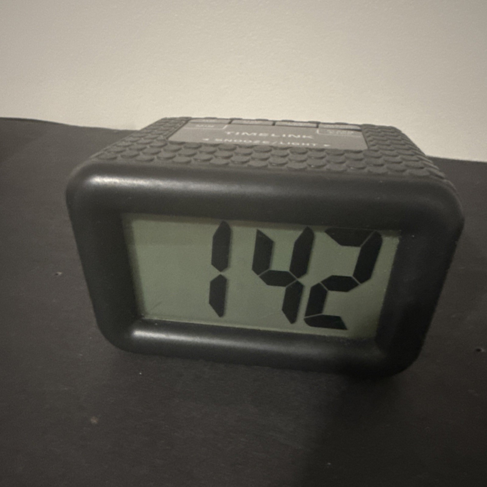 Timelink Digital Alarm Clock Black Snooze Night Light Modern Quartz