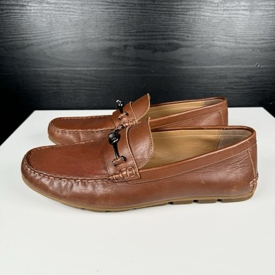 Coach Mens Collis Leather Driver Loafers Brown Turnlock Slip On Shoes FG2984 9D Coach | Shoes | Coach Mott Driver In Sm Lt Fg2984 Dark  main image 2