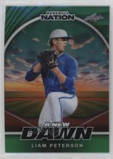 2025 Leaf Baseball Nation New Dawn Green Prismatic 3/5 Liam Peterson #NB-71 0u66