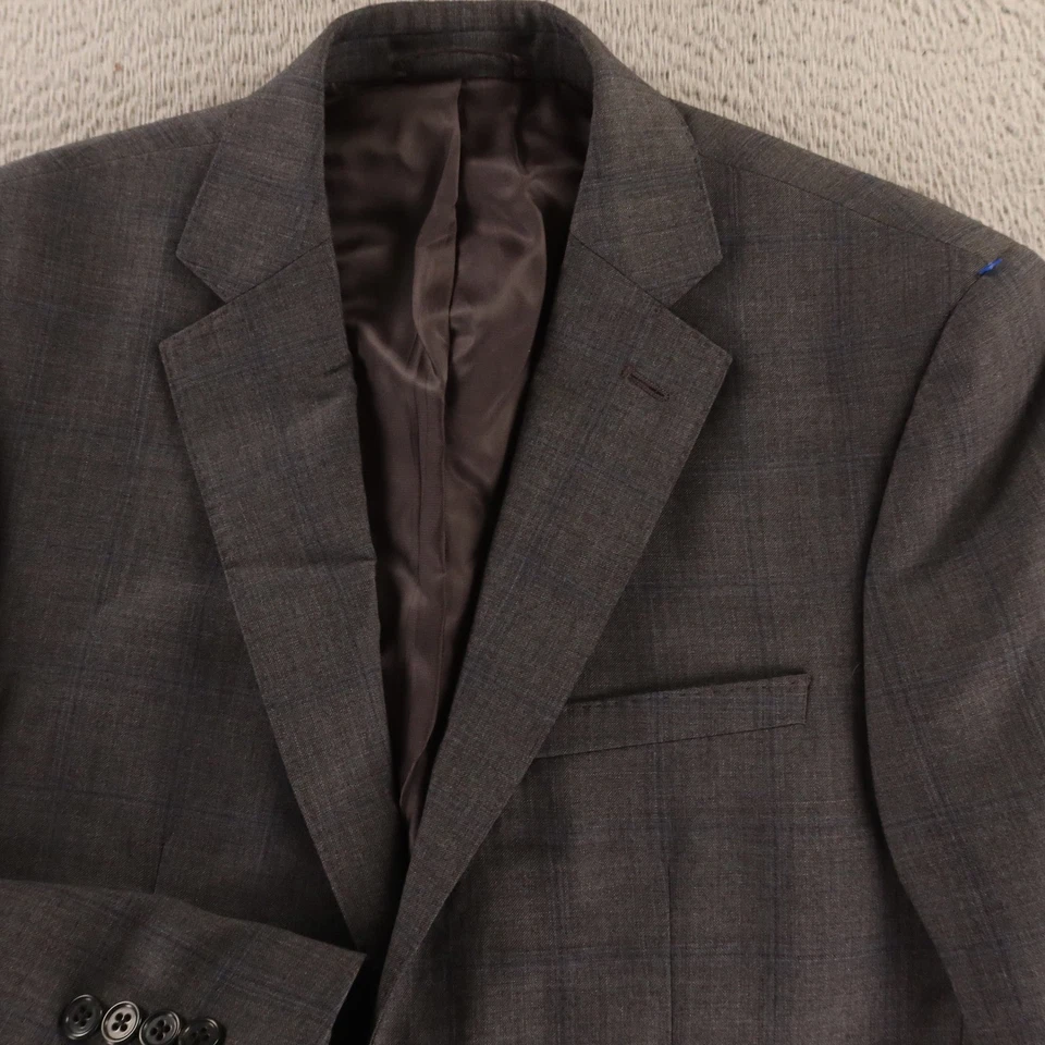 Bruno Piattelli Jacket M 40S Gray 100% Wool Blazer Worsted Sport Coat - Image 2 of 4