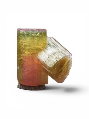 Saturated Multi Colour Terminated Tourmaline Crystal From Paprok Mine Afg