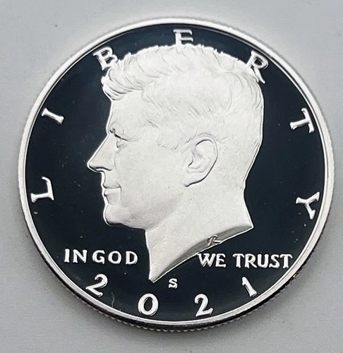 2021-S Proof Silver Kennedy Half Dollar 99% USA .999 Cameo San Francisco