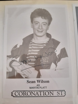 Sean Wilson Coronation Street signierte Cast Karte Foto