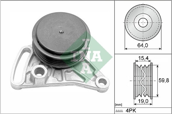Schaeffler INA Spannrolle Keilrippenriemen 531 0309 10 FüR VW Audi Skoda Passat-image