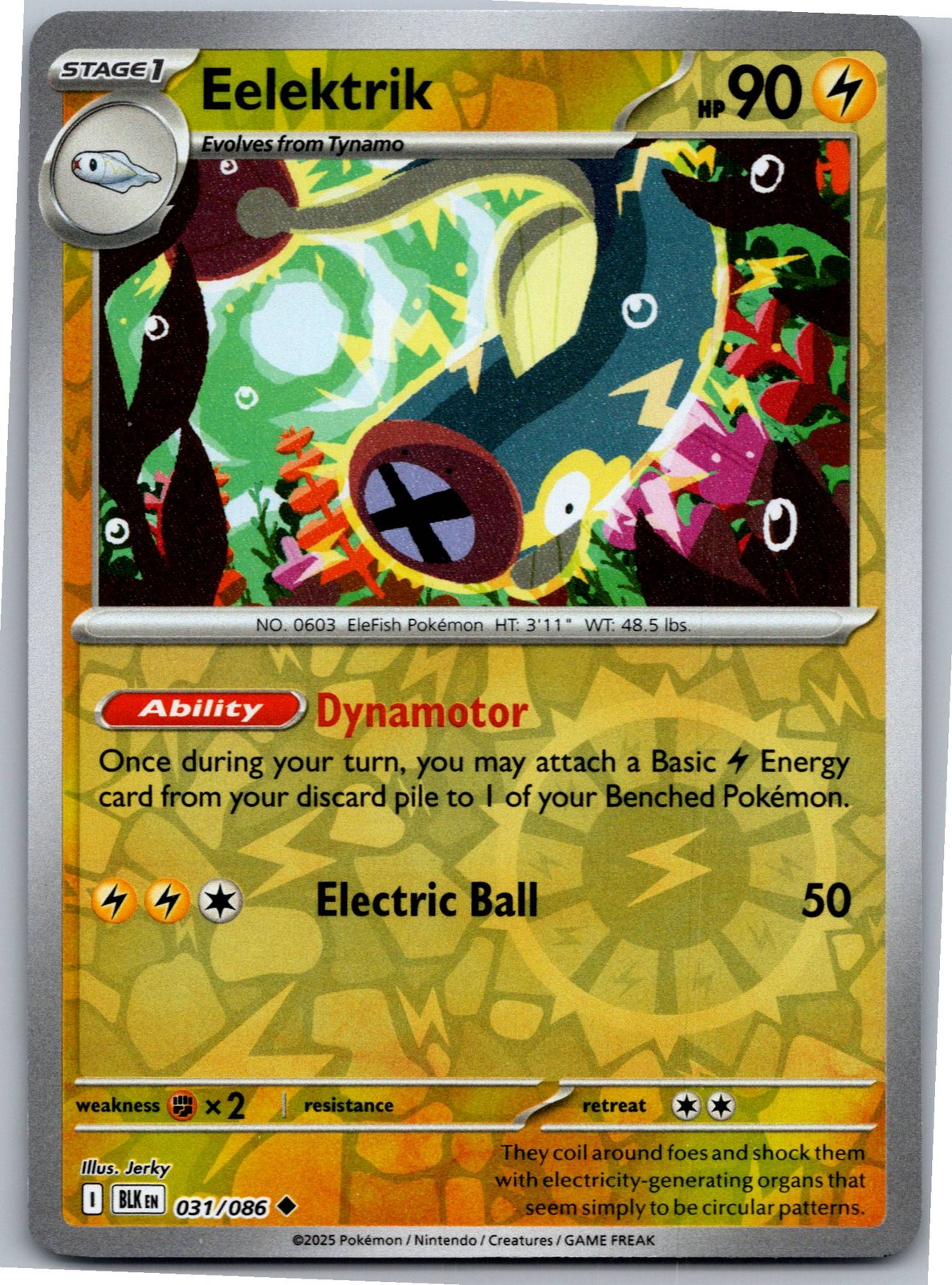 Eelektrik - SV: Black Bolt 031/086 - Uncommon - NM Pokémon TCG