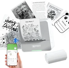 iDPRT Sticker Printer - Mini Portable Printer Bluetooth Thermal Label Printer wi
