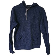 Felpa con cappuccio uomo IUTER S Hill blu navy testurizzata streetwear made in Italy skater