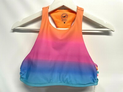 Hollister Swim Top Ombre Bikini Racerback Strappy Open Sides