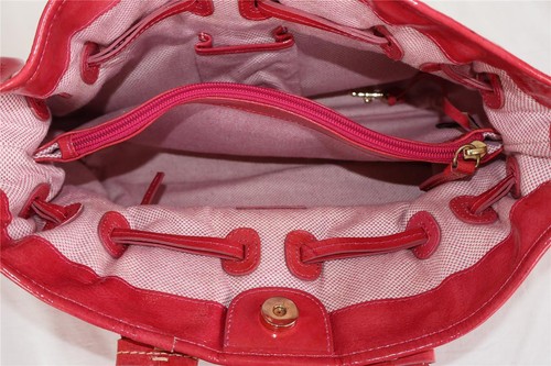 Dooney & Bourke Chiara Drawstring Pink Patent Leather Shoulder Bag - Picture 20 of 24