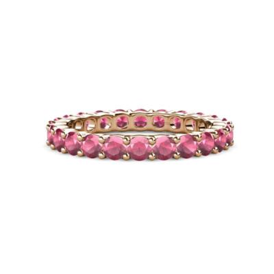 TriJewels Rhodolite Garnet Common Prong Women Eternity Ring 14K Gold JP:173475