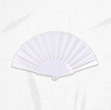 Hand Fan Held Portable Spanish Dances Fabric Folding Party Wedding UK Gift~