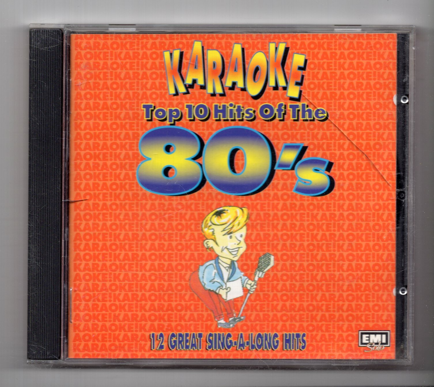 (KF881) Karaoke Top Ten Hits Of The 80s, 12 tracks various artists - 1995 CD