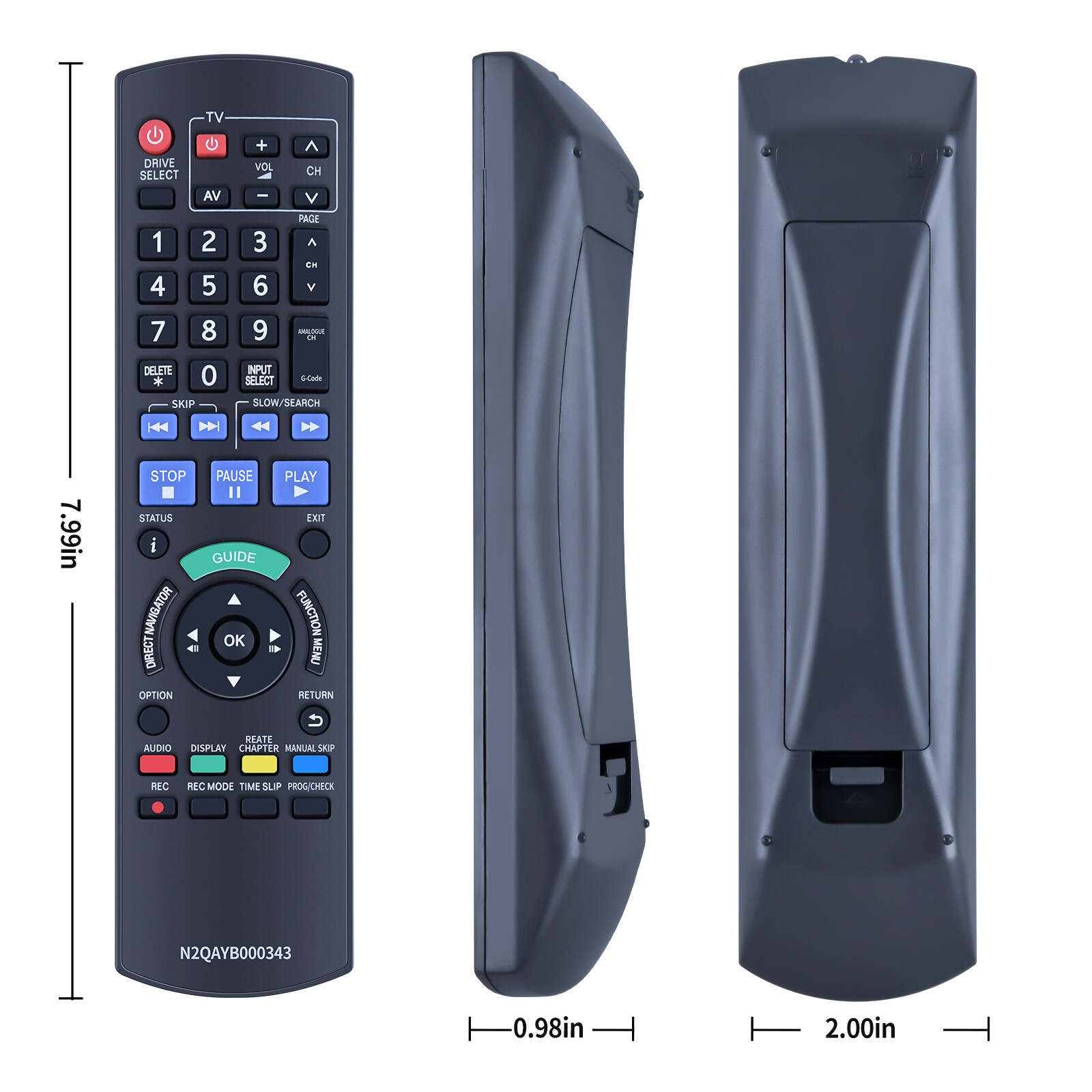 N2QAYB000343 Remote Control For Panasonic BluRay Disc Recorder DMR